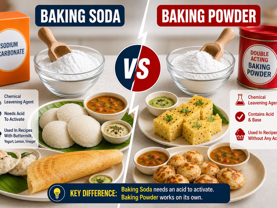 Baking soda vs baking powder comparison